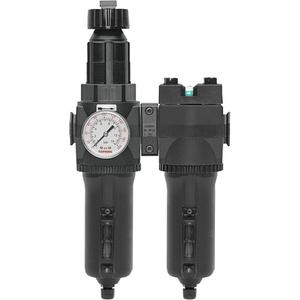 Manual Drain Filter, Regulator & Coalescing Filter with Metal Bowl Modulair 400 - 1/4" NPT, 65 SCFM @ 100 PSI, 200 psi, Aluminum, 9.1 fl. oz., 4 to 79 °C, 5 Micron