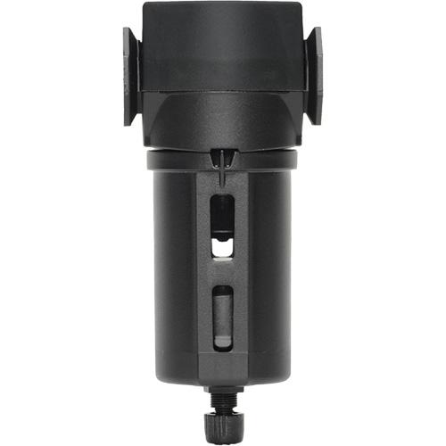 Filter with Standard Bowl Modulair 300 - 3/8" NPTF, 150 PSI, Manual, In Line/Modular, Dust/Particles, 5, 3/8" 64 SCFM, 4 to 52 °C, 0-150 PSI, 151 ml