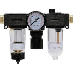 Filter, Regulator & Lubricator Modulair 200 - 1/4" NPTF, 0 - 125 PSI, Polycarbonate, 2.03 fl. oz., 4 to 52 °C, Adjustable up to 100 PSI, 5 micron, Nitrile