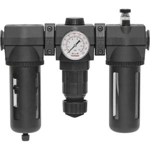 Filter, Regulator & Lubricator Modulair 400 with Manual Drain & Standard Bowl - 3/4" NPTF, 150 PSI, Polycarbonate, 9.13 fl. oz., 4 to 52 °C, Adjustable up to 150 PSI, 5 micron