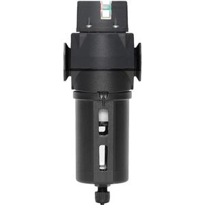 Coalescing Filter with Standard Bowl Modulair 300 - 1/2" NPTF, 150 PSI, Manual, In Line/Modular/Standard/Vertical, Oil/Dust/Particles/Combination, 0.01 & Larger, 4 to 52 °C, 151 ml, Polycarbonate with Nylon Shatterguard