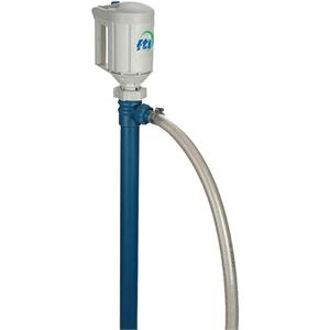 PFP Drum Pump - 40 GPM/22 GPM, Polypropylene/PVDF, 2", 1", Hose Barb with Variable Orifice, 1"
