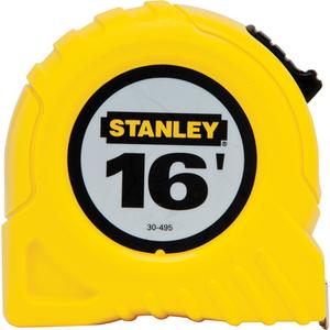 High Impact Measuring Tape - 16', 1/4", in/ft./16ths of an Inch, 7', Yellow