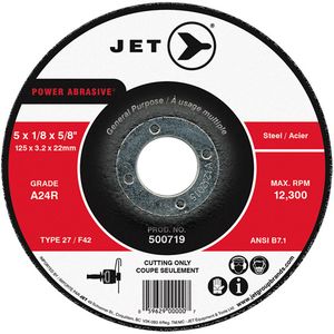 Power Abrasive Cut-Off Wheel - 5", 1/8", 7/8", 12300, 27