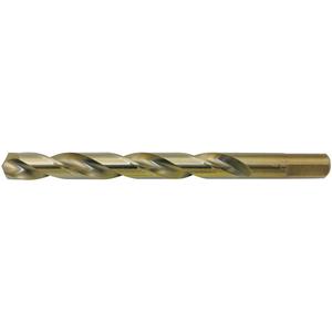 JET-KUT® Gold Super Premium M2  Jobber Drill Bit - High Speed Steel, 1/2", 0.5", 135°, Bronze Oxide Gold, Split, 3 Flats