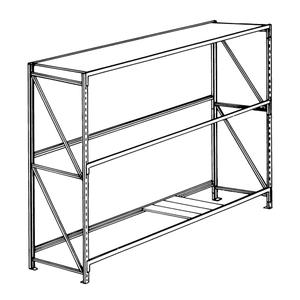 Pronto Bulk Storage Racks - 22-Ga. Shelf Panels - 6", 24", 30", 36", 42", 48", Galvanized Steel, 1 3/8", 6 x 24"