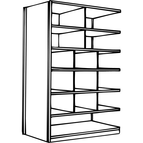 Interlok Shelving Unit - Add-On, 7, 800 lbs., Steel, 36", 12", 18", 24", 76", Boltless, Closed, No, Light Grey, 14 - Image 2