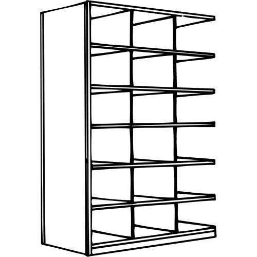 Interlok Shelving Unit - Add-On, 7, 800 lbs., Steel, 36", 12", 18", 24", 76", Boltless, Closed, No, Light Grey, 18 - Image 2