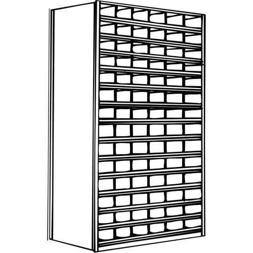 Interlok Shelving Unit - Starter, 15, 800 lbs., Steel, 36", 12", 18", 24", 88", Boltless, Closed, No, Light Grey, 84, 14 - Image 2