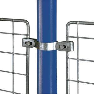 Double Sided Mesh Clip Tube Clamp - 1.33", Case Hardened Steel