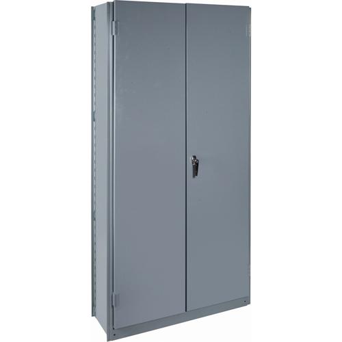 Interlok Shelving Unit - Starter, 4, 800 lbs., Steel, 36", 12", 18", 24", 76", Boltless, Closed, Yes, Light Grey - Image 2