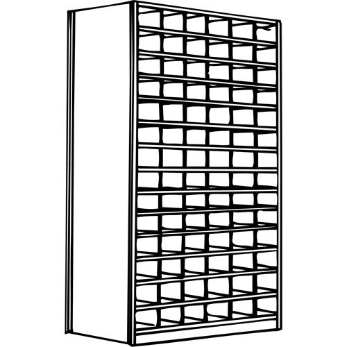 Interlok Shelving Unit - Starter, 15, 800 lbs., Steel, 36", 12", 18", 24", 88", Boltless, Closed, No, Light Grey, 84 - Image 2