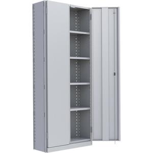 Interlok Shelving Unit - Starter, 6, 800 lbs., Steel, 36", 12", 18", 24", 88", Boltless, Closed, Yes, Light Grey, 3