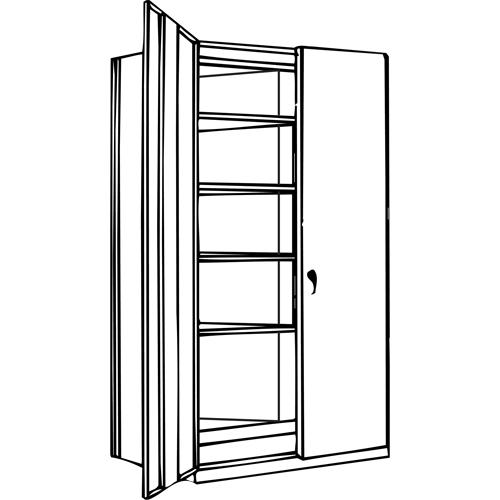 Interlok Shelving Unit - Starter, 6, 800 lbs., Steel, 36", 12", 18", 24", 88", Boltless, Closed, Yes, Light Grey, 3 - Image 2
