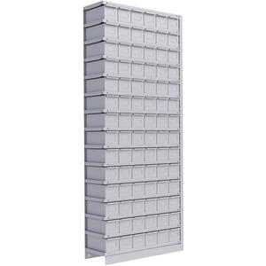 Interlok Shelving Unit - Add-On, 15, 800 lbs., Steel, 36", 12", 18", 88", Boltless, Closed, No, Light Grey, 84
