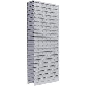 Interlok Shelving Unit - Add-On, 22, 800 lbs., Steel, 36", 12", 18", 88", Boltless, Closed, No, Light Grey, 126