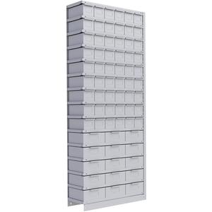 Interlok Shelving Unit - Add-On, 15, 800 lbs., Steel, 36", 12", 18", 88", Boltless, Closed, No, Light Grey, 69