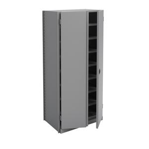 Interlok Shelving Unit - Starter, 9, 800 lbs., Steel, 36", 18", 24", 76", Boltless, Closed, No, Light Grey