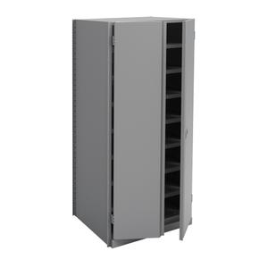 Interlok Shelving Unit - Starter, 9, 800 lbs., Steel, 36", 24", 76", Boltless, Closed, Yes, Light Grey
