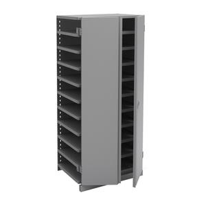 Interlok Shelving Unit - Add-On, 11, 800 lbs., Steel, 36", 18", 12", 76", Boltless, Closed, Yes, Light Grey