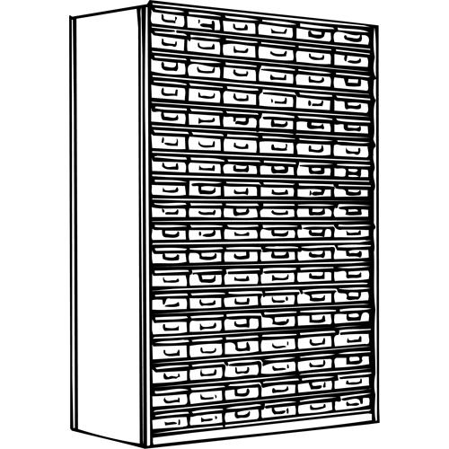 Interlok Shelving Unit - Starter, 13, 800 lbs., Steel, 36", 18", 76", Boltless, Closed, No, Light Grey, 57 - Image 2
