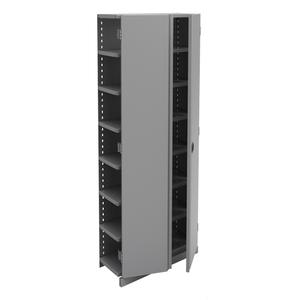 Interlok Shelving Unit - Add-On, 8, 800 lbs., Steel, 36", 12", 18", 88", Boltless, Closed, Yes, Light Grey