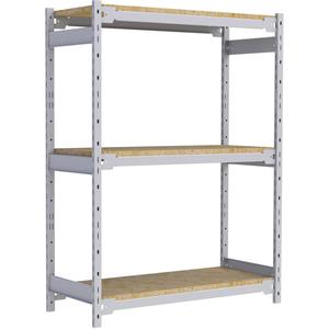 Wide Span Record Storage Shelving - Starter, 3, 1340 lbs., 18", 32", 60", 42", Steel