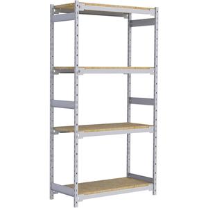 Wide Span Record Storage Shelving - Starter, 4, 1340 lbs., 18", 32", 84", 42", Steel