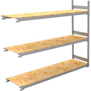 Wide Span Record Storage Shelving - Add-On, 3, 800 lbs., 18", 32", 60", 72", Steel, Grey