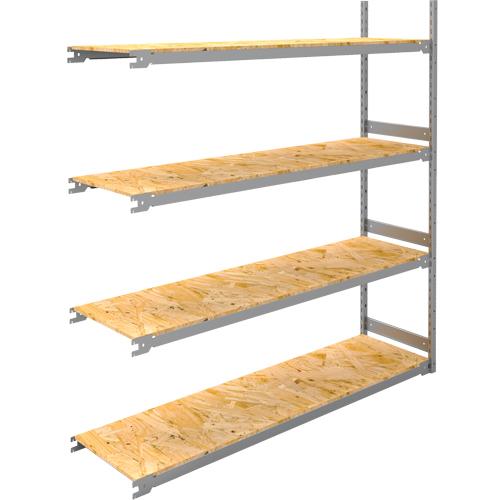 Wide Span Record Storage Shelving - Add-On, 4, 800 lbs., 18", 32", 84", 72", Steel, Grey
