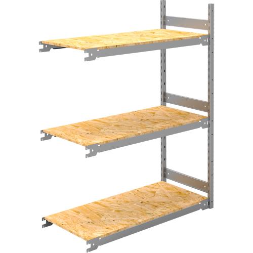 Wide Span Record Storage Shelving - Add-On, 3, 1340 lbs., 18", 32", 60", 42", Steel, Grey