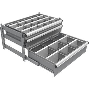 Interlok Integrated Modular Drawer System - 18", 36", 24", 3, 4, 5, Steel, 41, 18, 450 lbs., Powder Coated, 5 Years Against Manufacturer's Defects
