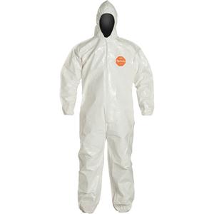 Tychem® 4000 Coverall - Tychem®, Medium, 2X-Large, 3X-Large, 4X-Large, Large, X-Large, White