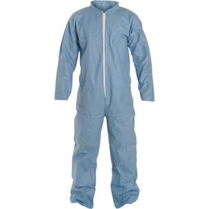 ProShield® 6 SFR Coveralls - FR Treated Fabric, Large, Medium, X-Large, Blue, Coverall Zipper front, collar, 25