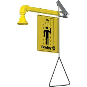 Horizontal Supply Emergency Shower Stations - Wall-Mount, Plastic