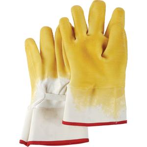 Nitri-seal® Gloves - Large/10, Non-Knit, Cotton/Jersey, Rubber Latex, Dipped Palm, Unlined, Wrinkle, Pair, 72, Safety