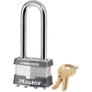 Padlock - Security Padlock, 1-3/4", 5/16", 2-1/2", 3/4", Laminated Steel, Steel, Silver, Keyed Alike