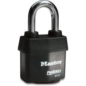 ProSeries® Weather Tough® Padlocks - Security Padlock, 2-3/8", 3/8", 1-3/8", 7/8", Laminated Steel, Boron Steel, Black, Keyed Alike, 10G003, 7/8"