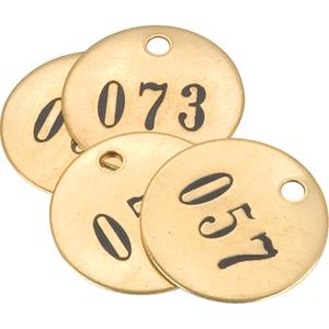 Numbered Tags - Brass, 176-200