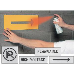 Safety Sign Stencils - Plastic, 15.5" x 15.5", English, Message