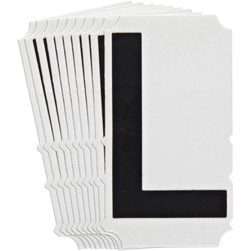 Quick-Align®Individual Gothic Number and Letter Labels - L, Black, 4"