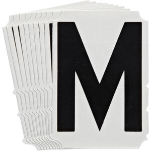 Quick-Align® Individual Gothic Number & Letter Labels - M, Black, 4"