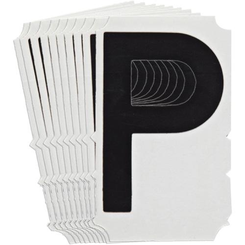 Quick-Align® Individual Gothic Number & Letter Labels - P, Black, 4"