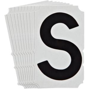 Quick-Align® Individual Gothic Number & Letter Labels - S, Black, 4"