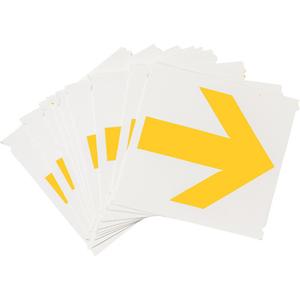Quick-Align® Individual Gothic Number and Letter Labels - Arrow Symbol, Yellow, 4"