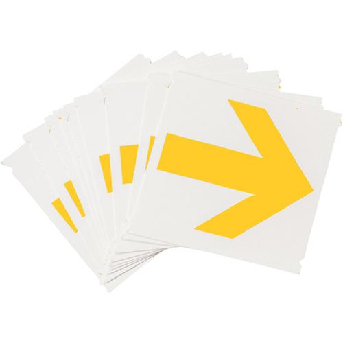Quick-Align® Individual Gothic Number and Letter Labels - Arrow Symbol, Yellow, 4"
