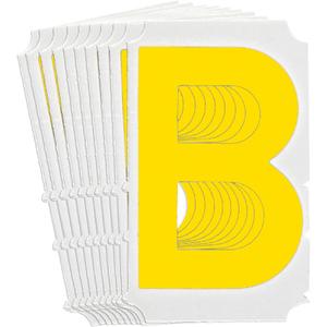 Quick-Align® Individual Gothic Number and Letter Labels - B, Yellow, 4"