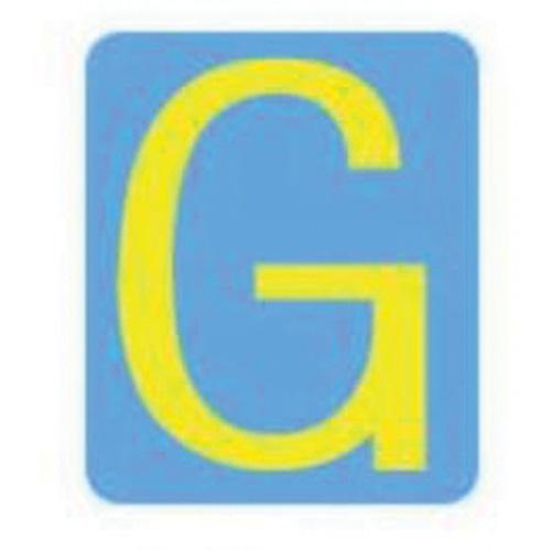 Quick-Align® Individual Gothic Number and Letter Labels - G, Yellow, 4"