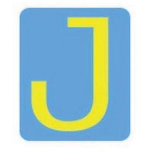 Quick-Align®Individual Gothic Number and Letter Labels - J, Yellow, 4"