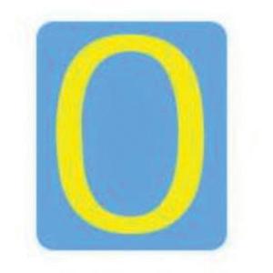 Quick-Align® Individual Gothic Number & Letter Labels - O, Yellow, 4"